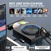 External CD DVD Drive USB 3.0 USB-C Hub SD Card Slot Portable CD DVD ROM RW Disk Player Burner Reader Writer for Laptop Mac PC Windows Linux
