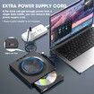 External CD DVD Drive USB 3.0 USB-C Hub SD Card Slot Portable CD DVD ROM RW Disk Player Burner Reader Writer for Laptop Mac PC Windows Linux