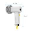 Electric Cleaning Spin Scrubber Powerful 3000mAh Rechargeable Adjustable Speeds Cleaning Tool Kitchen Bathroom Tile Cleaner 3 Replaceable Brush Heads White