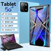 10.1 Inch Tablet Android Pad 6Gb+128Gb With 5G Wifi Lcd Screen ,Bluetooth Keyboard,Headset,Holder Color Blue