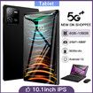 Tablet Android 10.1 Inch Pad 5G Wifi Fast 128GB Storage 6GB Memory LCD Bluetooth Keyboard Headset Holder Tech Black