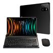Tablet Android 10.1 Inch Pad 5G Wifi Fast 128GB Storage 6GB Memory LCD Bluetooth Keyboard Headset Holder Tech Black