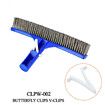 Pool Butterfly Clips V Clips Attachment Clips Replacement for Pool Spa Brush Leaf Rake Leaf Skimmer, 24 Pack