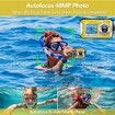 4K Underwater  Camera  Waterproof  32GB Card 48MP Autofocus Selfie Dual Screen Underwater Cameras for Snorkeling Digital Camera Birthday Christmas Holiday Gifts Yellow