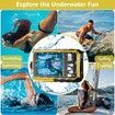 4K Underwater  Camera  Waterproof  32GB Card 48MP Autofocus Selfie Dual Screen Underwater Cameras for Snorkeling Digital Camera Birthday Christmas Holiday Gifts Yellow