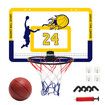 Portable Basketball Hoop Toys Kit Foldable Indoor Home Basketball Fans Sports Game Toy Set Color Yellow