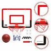 Portable Basketball Hoop Toys Kit Foldable Indoor Home Basketball Fans Sports Game Toy Set Color Red