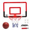 Portable Basketball Hoop Toys Kit Foldable Indoor Home Basketball Fans Sports Game Toy Set Color Red