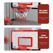 Portable Basketball Hoop Toys Kit Foldable Indoor Home Basketball Fans Sports Game Toy Set Color Red