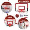 Portable Basketball Hoop Toys Kit Foldable Indoor Home Basketball Fans Sports Game Toy Set Color Red