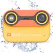 Kids Waterproof Digital Camera Underwater Camera for Snorkeling and Diving with 2.4In IPS Display USB Rechargeable Digital Camera for Videos and Photos with 32GB Card Yellow