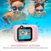 Kids Waterproof Digital Camera for Underwater Snorkeling Diving 2.4 Inch IPS Display USB Rechargeable for Videos Photos 32GB Card Pink