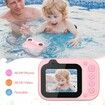 Kids Waterproof Digital Camera for Underwater Snorkeling Diving 2.4 Inch IPS Display USB Rechargeable for Videos Photos 32GB Card Pink