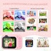 Kids Waterproof Digital Camera for Underwater Snorkeling Diving 2.4 Inch IPS Display USB Rechargeable for Videos Photos 32GB Card Pink