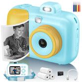Kids Camera Instant Print for Age 3+,12MP 1080P Kids Digital Cameras Christmas Birthday Gifts,Toddler Camera Girls Toys (Blue)