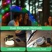 Colour Solar String LightsRechargeable Lantern Power Bank,3 Brightness Levels Camping Lights Indoor Outdoor Decorations