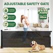 Retractable Baby Gate Safety Cat Enclosure Indoor Pet Dog Fence Guard Barrier Stairs Doorway Security 300cm Black