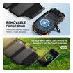 Solar Power Bank Portable Charger 20000mAh Phone Laptop Battery Pack 4 Foldable Panel Kit Camping External LED Flashlight