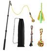 Dog Cat Toy Pet Play Interactive Flirt Pole Puppy Wand Retractable Training Exercise Tug Equipment Durable Teaser Chase Stick