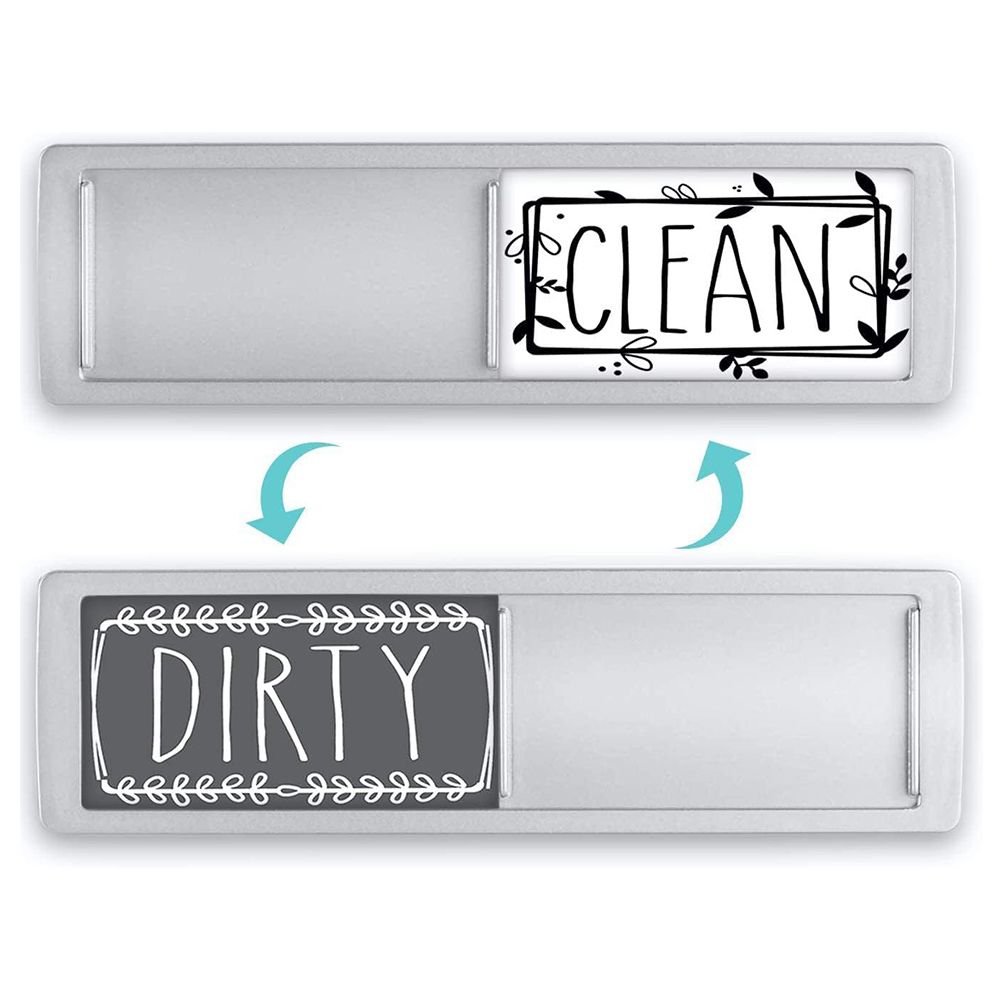 Dishwasher Magnet Clean Dirty Sign, Clean Dirty Magnet for Dishwasher, White