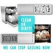 Dishwasher Magnet Clean Dirty Sign, Clean Dirty Magnet for Dishwasher, White