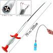 2M Flexible Grabber Claw Pick Up Reacher Tool With 4 Claws Bendable Hose Pickup Reaching Assist Tool for Litter Pick, Home Sink, Drains, Toilet, 2 meters