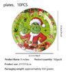 Grinch Tableware Set,Christmas Party Supplies For Kids Christmas Birthday Party tableware Decorations Grinch Themed Decorations