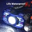 LED Induction Headlight,Super Bright Rechargeable Headlight,5 Modes With White & Red Light,Perfect For Outdoor Camping,Hiking,Fishing,Emergency