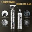 Beard Trimmer Cordless Electric Hair Clippers Professional Barber Rechargeable Electric Razor Foil Shavers Haircut Kit(Silver)