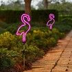Solar Neon Flamingo Garden Stake Lights Outdoor Pathway Lawn Patio Yard Walkway Party Lighting