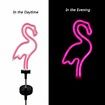 Solar Neon Flamingo Garden Stake Lights Outdoor Pathway Lawn Patio Yard Walkway Party Lighting