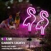 Solar Neon Flamingo Garden Stake Lights Outdoor Pathway Lawn Patio Yard Walkway Party Lighting