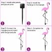 3 Pieces Flamingo Solar Flamingo Lights Outdoor Yard Waterproof Flamingo Stake Decorations Lawn Garden Christmas Patio Pond Ground Backyard Decor