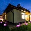3 Pieces Flamingo Solar Flamingo Lights Outdoor Yard Waterproof Flamingo Stake Decorations Lawn Garden Christmas Patio Pond Ground Backyard Decor