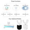 Electric Ultrasonic U-Shaped Toothbrush Bristles 360 Degree Automatic Fully Automatic Intelligent Cleaning Sonic (White)