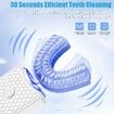 Electric Ultrasonic U-Shaped Toothbrush Bristles 360 Degree Automatic Fully Automatic Intelligent Cleaning Sonic (White)