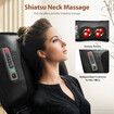 HOMASA Vibration Massage Mat Heated Shiatsu Neck Massager Full Body Electric Heating Pad Shoulder Back Leg Heater Car Seat Cushion