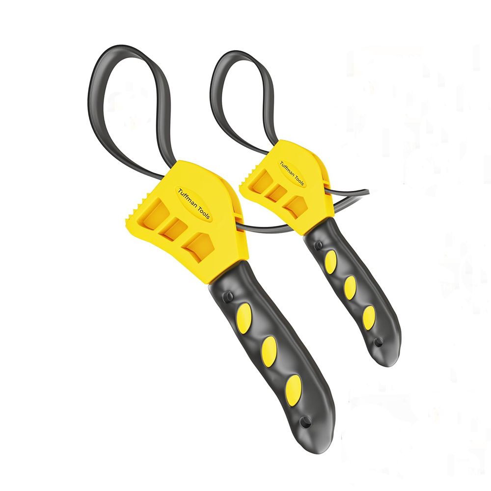 Oil Filter Wrench Adjustable Set, 2pcs, Plumbing Wrench for Tight Spaces Use as Jar Opener, Pipe Wrench