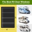 RV Door Window Shade Cover - Magnetic RV Blackout Window Cover with UV Protection and Privacy Features Foldable Magnet Design,Waterproof Fabric,and Reflective Silver Coating (Black,64 * 41 cm)