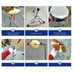 Melodic Classic 5 Piece Drum Set Kit for Children Kids with Stool Cymbals Drumsticks Blue