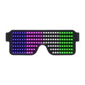 LED Glasses Light Up Dynamic Party Favor Glasses Festival Christmas USB Rechargeable LED Rave Glowing Flashing (Multicolor)