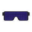 LED Glasses Light Up Dynamic Party Favor Glasses Festival Christmas USB Rechargeable LED Rave Glowing Flashing (Blue)