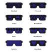 LED Glasses Light Up Dynamic Party Favor Glasses Festival Christmas USB Rechargeable LED Rave Glowing Flashing (Blue)