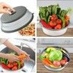 Microwave Splatter Cover Vented for Food,Splatter Guard Colander Kitchen Gadget for Fruit Vegetables Microwave Plate Cover with Hook Hole (1 Pack)