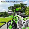 Kids Ride On Motorcycle Electric Toy Car 12V Battery Motorbike Dirt Bike Sport Street Pedal Bicycle Training Wheels Green