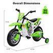 Kids Ride On Motorcycle Electric Toy Car 12V Battery Motorbike Dirt Bike Sport Street Pedal Bicycle Training Wheels Green