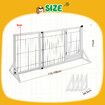 Pet Dog Safety Gate Pen Retractable Puppy Cat Playpen Freestanding Stairs Doorway Barrier Fence Portable Enclosure with Door