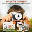 48 MP FHD 1080P Kids Digital Camera, 2.8 inch LCD Screen with 16X Zoom Anti Shake, CCD Digital Camera, Gift for Teenagers (Black)