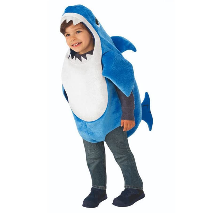 Kids Baby Shark Costume Halloween Costume jumpsuit Boys Girls Height 110cm Col Blue