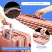 Carry On Luggage Set 2 Piece Travel Suitcases Hard Shell Case Cabin Bag Lightweight Trolley TSA Lock Cover 6 Packing Cubes Rose Gold